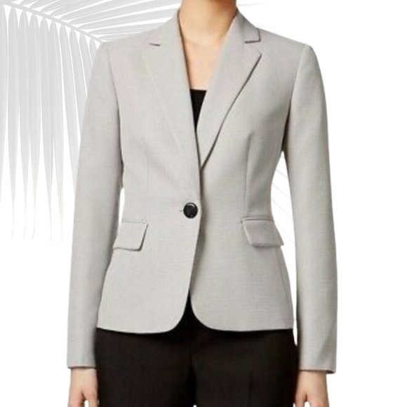 Le Suit Jackets & Blazers - NWT LE SUIT Essentials Blazer Jacket in Light Grey